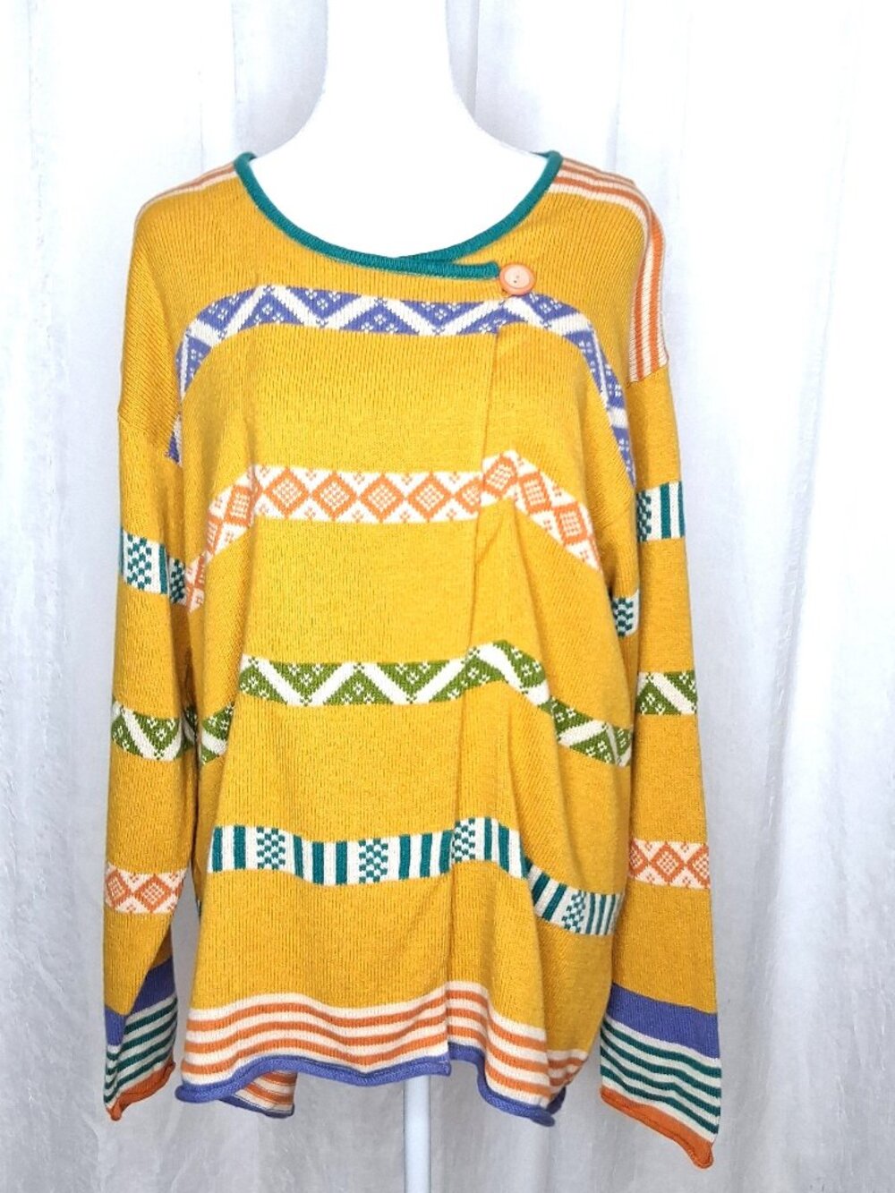 Gudrun Sjödén "Shoko" Wrap Around Cardigan Vibrant Yellow Print